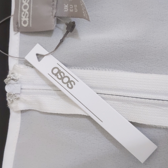 NWT ASOS White Cami Blouse | Front Tie Long Line Tank Top - Picture 11 of 14